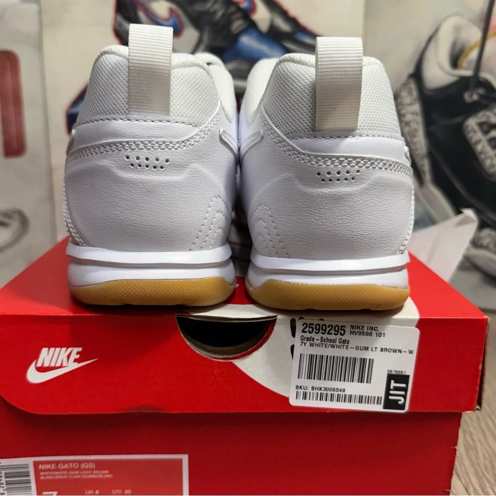 New Nike Gato 'White Gum' Athletic Shoes HV9596-101 GS Sizes 6Y, 6.5Y